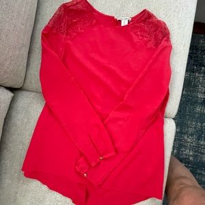 Red long sleeve women’s top